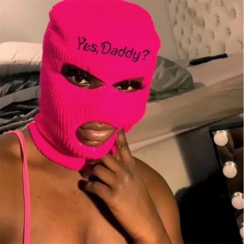 Dad Hat Cotton - Sturmhaube, Vollgesichtsmaske, Stickerei, Wintermütze für Damen,