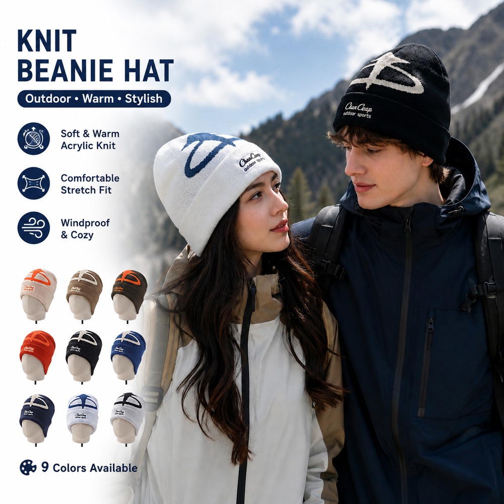 Beanie Cuffed Knit - Unisex Winter-Strickmütze, warm, weich, dehnbar, mit