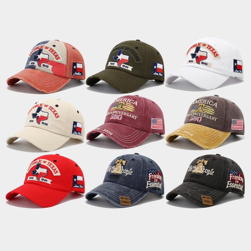 Dad Hat Cotton - Republik Texas 1836-1845 Gewaschene Baseballkappe mit