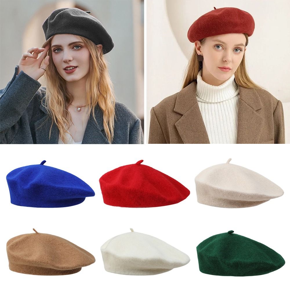 Beret French Wool - Mode Warme Winter Wolle Baskenmütze Retro