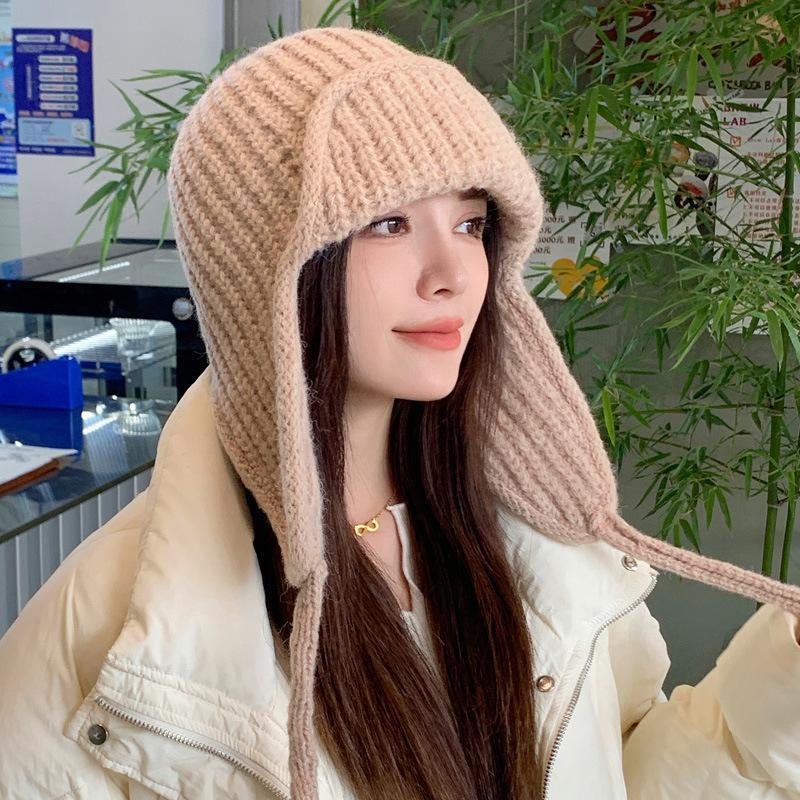 Herbst-Winter Strickmütze mit  – Trapper Hat Ear Flap Bewertung und Preis