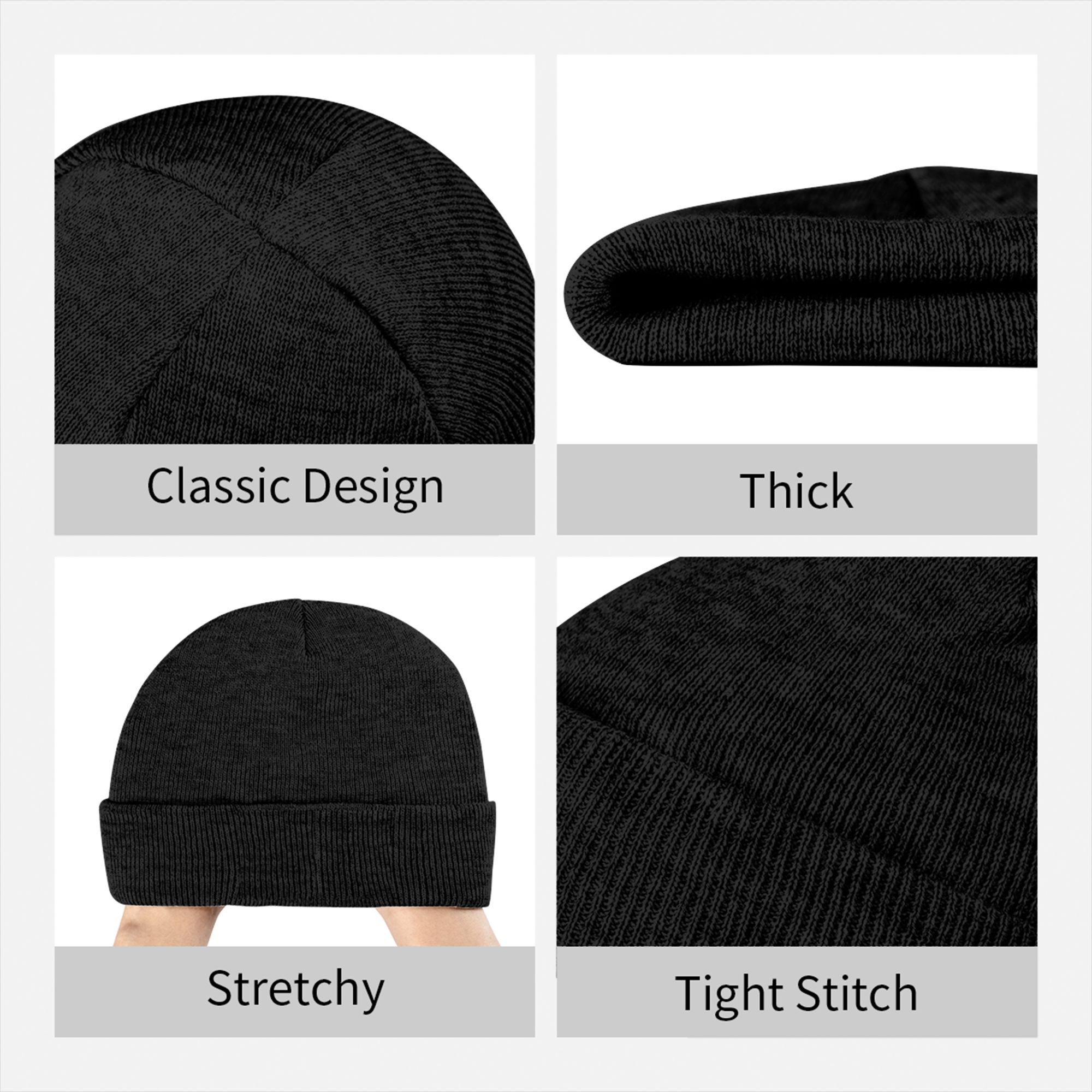 Herren Damen Gerippte Strickmü – Beanie Cuffed Knit Bewertung und Preis