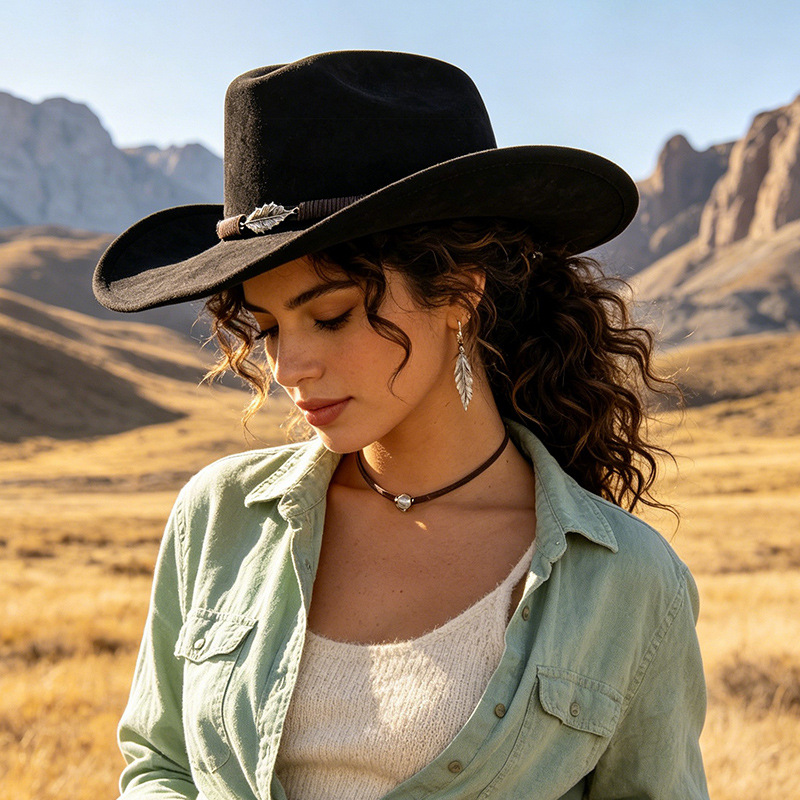 Western Cowboy Stil Panama Wol – Fedora Hat Wool Bewertung und Preis