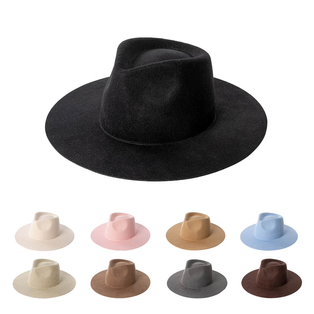 Fedora-Hut aus 100 % Wollfilz, – Fedora Hat Wool Bewertung und Preis